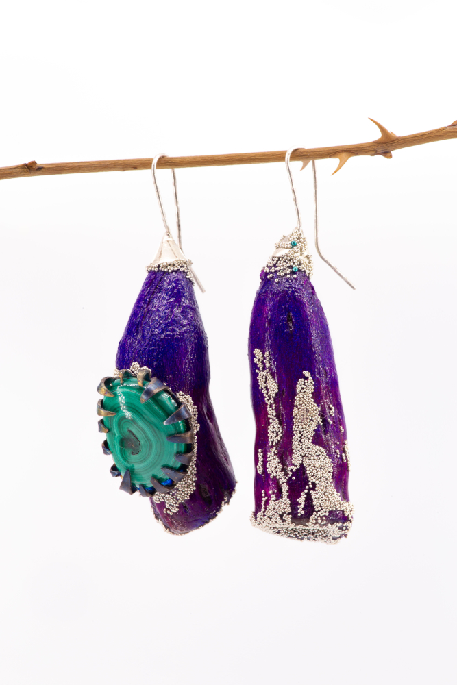 Tunicata purple earrings