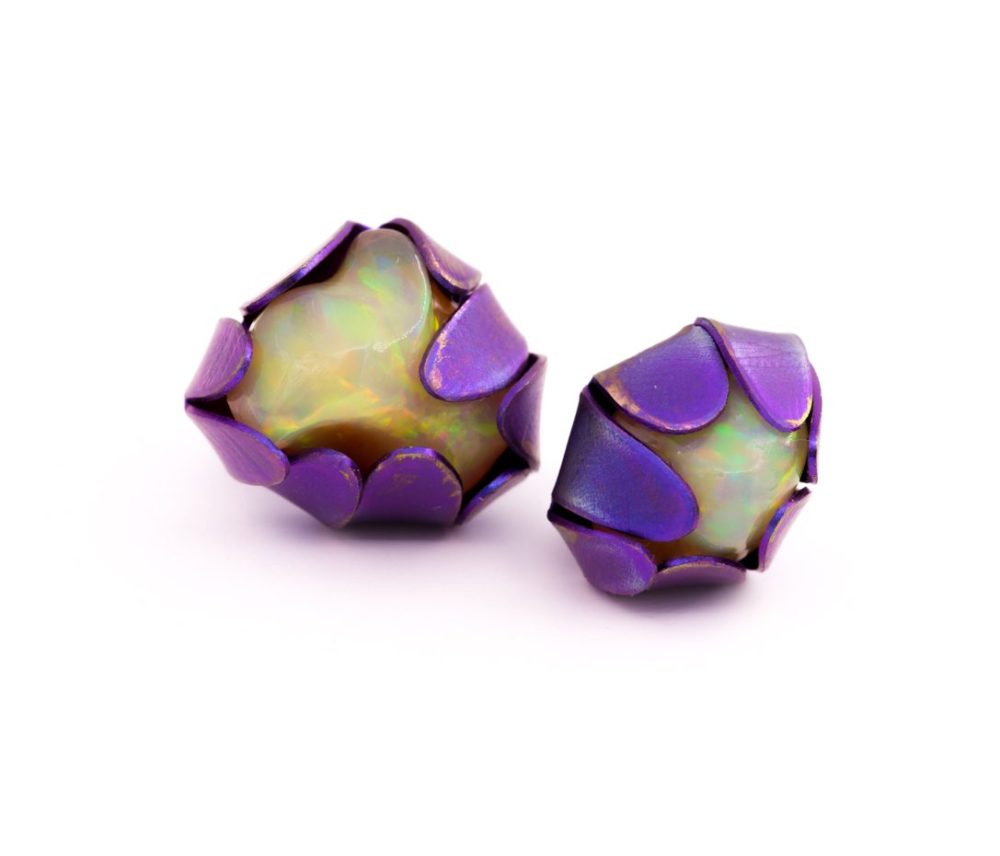 Opal Titanium earrings