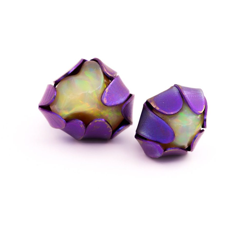 Opal Titanium earrings