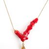 Coral carnelian necklace