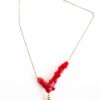 Coral carnelian necklace