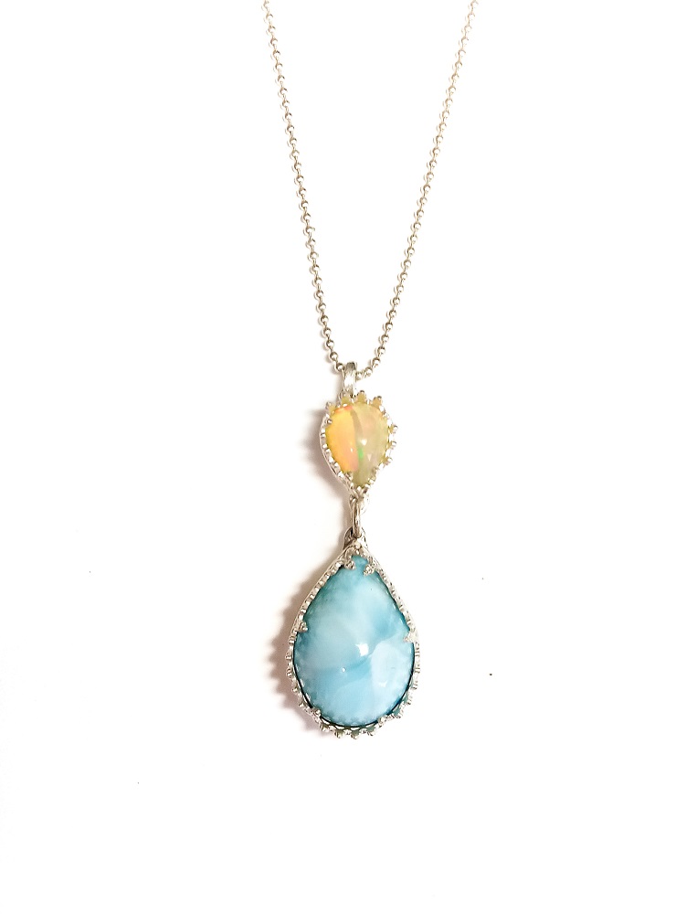 Larimar Opal necklace