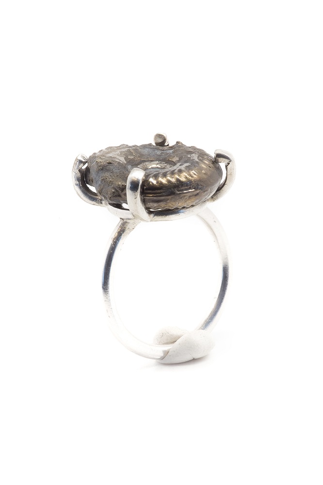 Pyrite ammonite ring