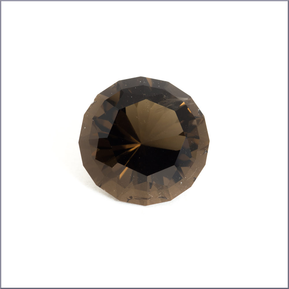 Smoky quartz round 23 ct