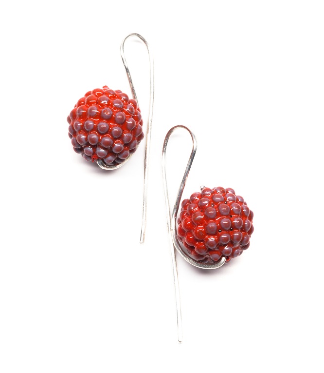 Framboise red earrings