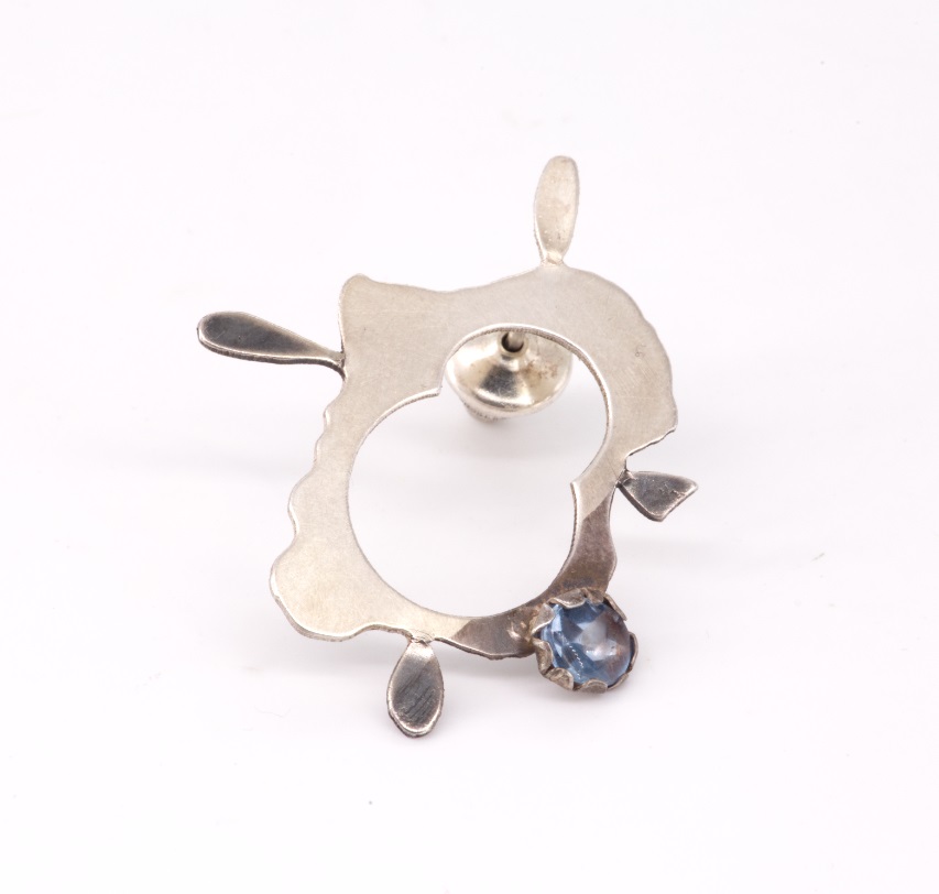 Blue Gem Brooch