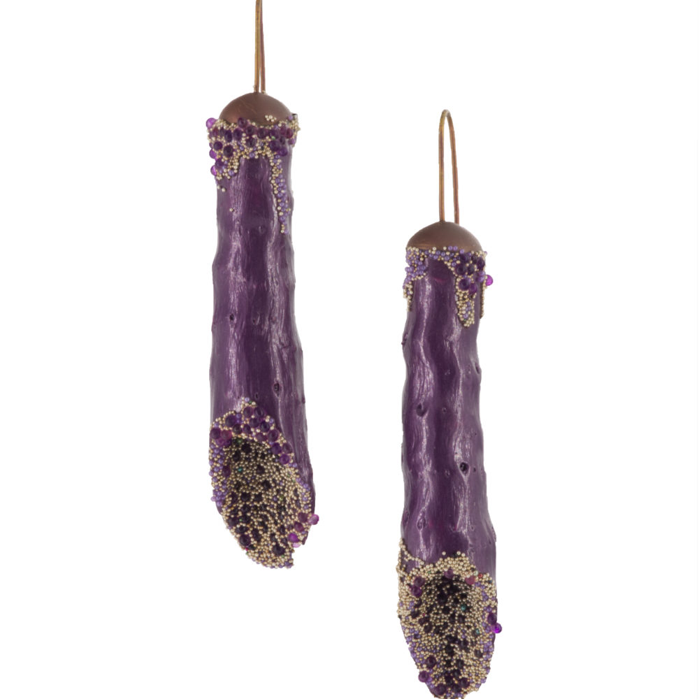 Purple Tunicata earrings
