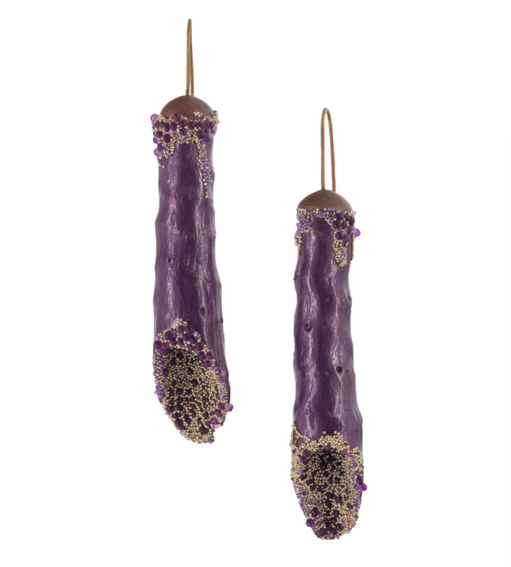 Purple Tunicata earrings