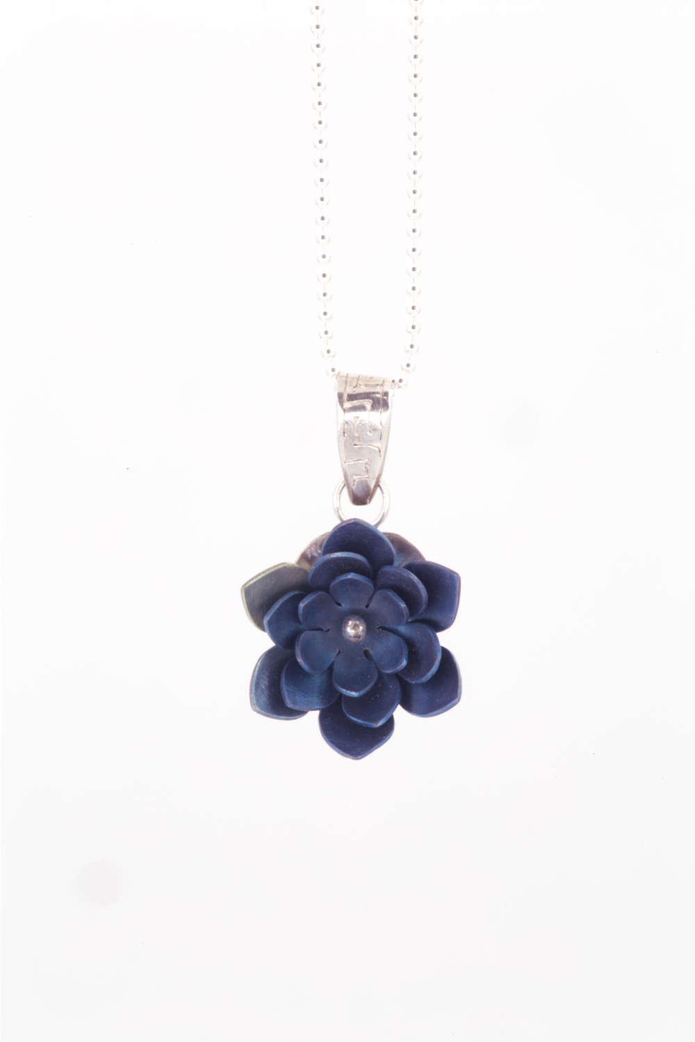 Blue Lotus Titanium Necklace