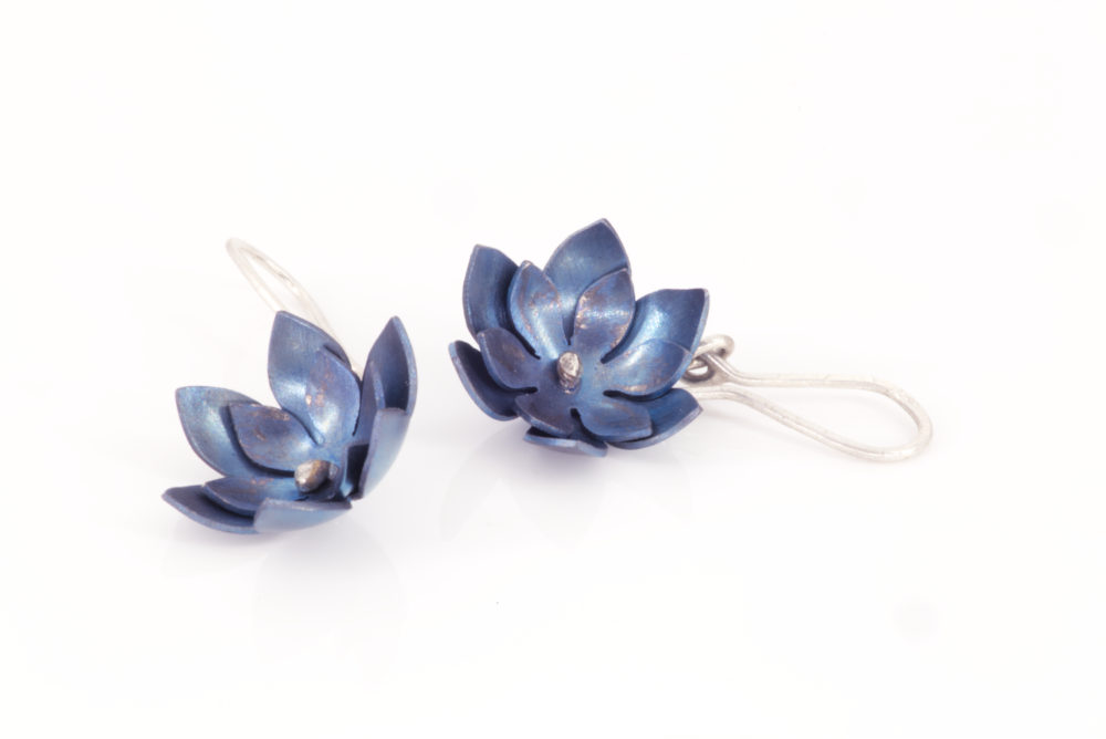 Blue Lotus Titanium earrings