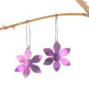 Purple Flower Titanium Earrings