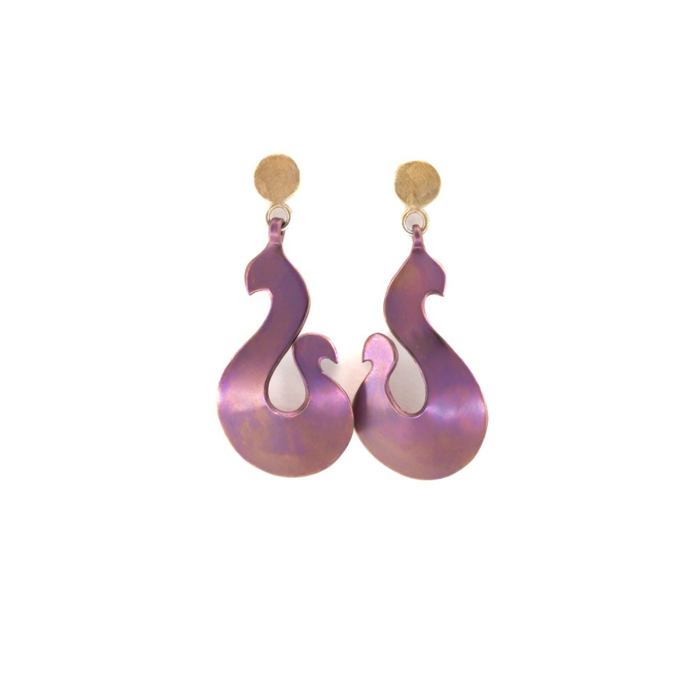 Arabesque Titanium Earrings